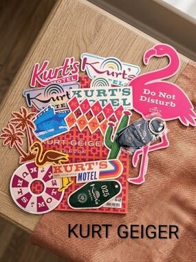 Kurt Geiger Keychain & Stickers Set